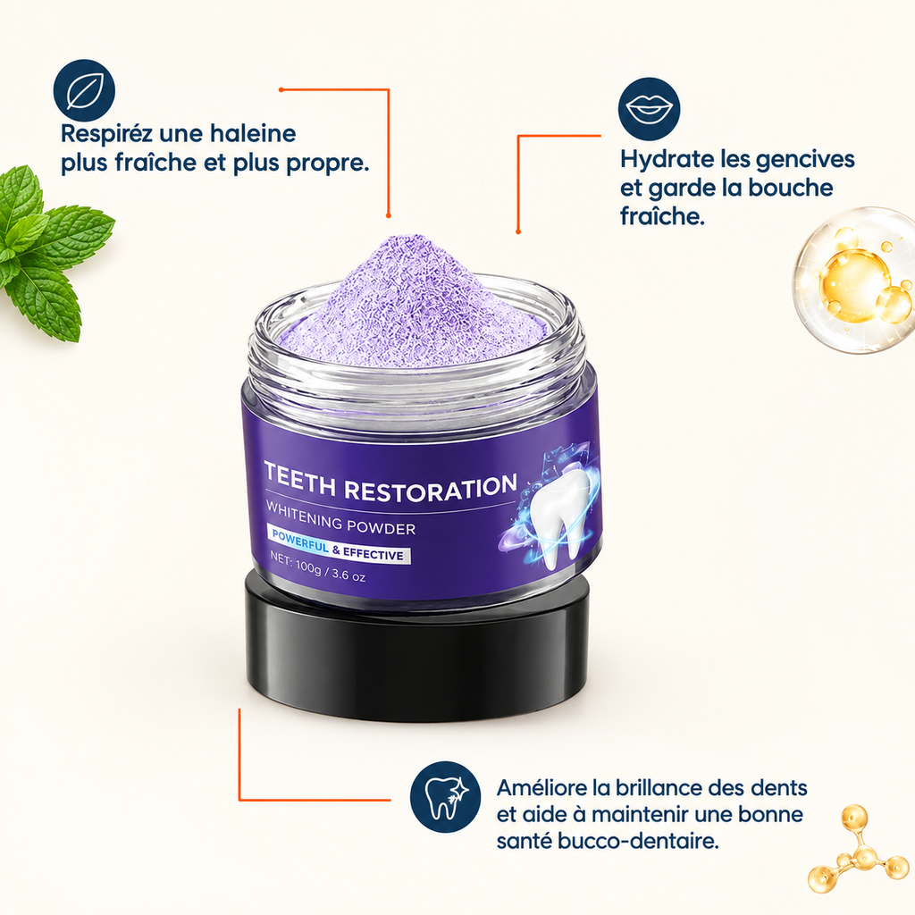 Poudre Minérale Dentaire – Pour Restauration & Soin des Dents