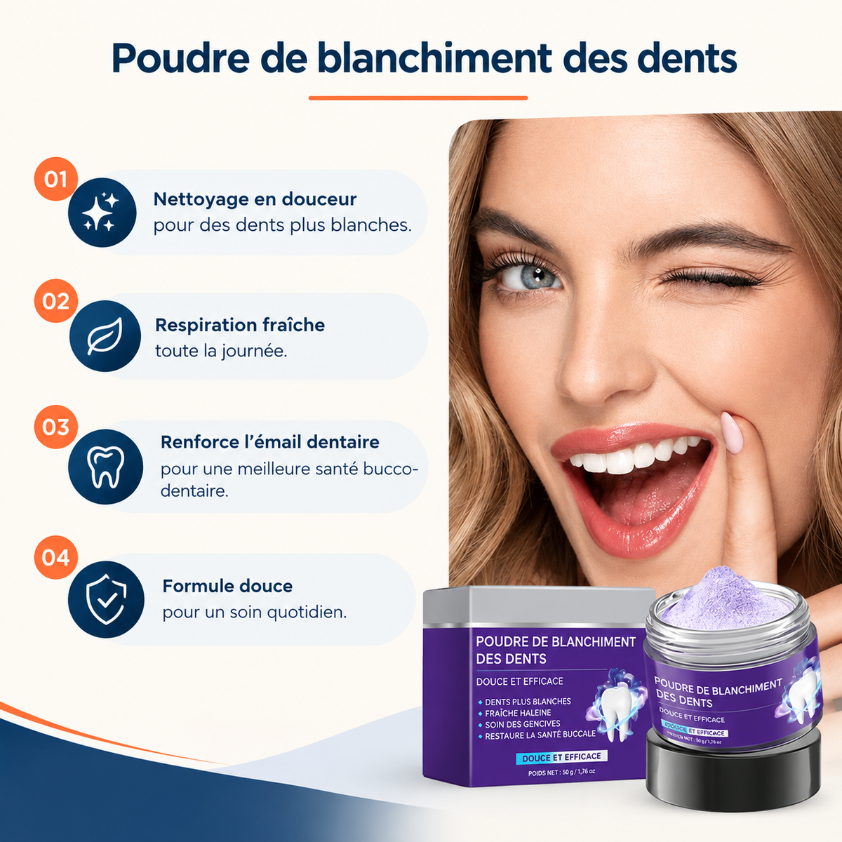 Poudre Minérale Dentaire – Pour Restauration & Soin des Dents