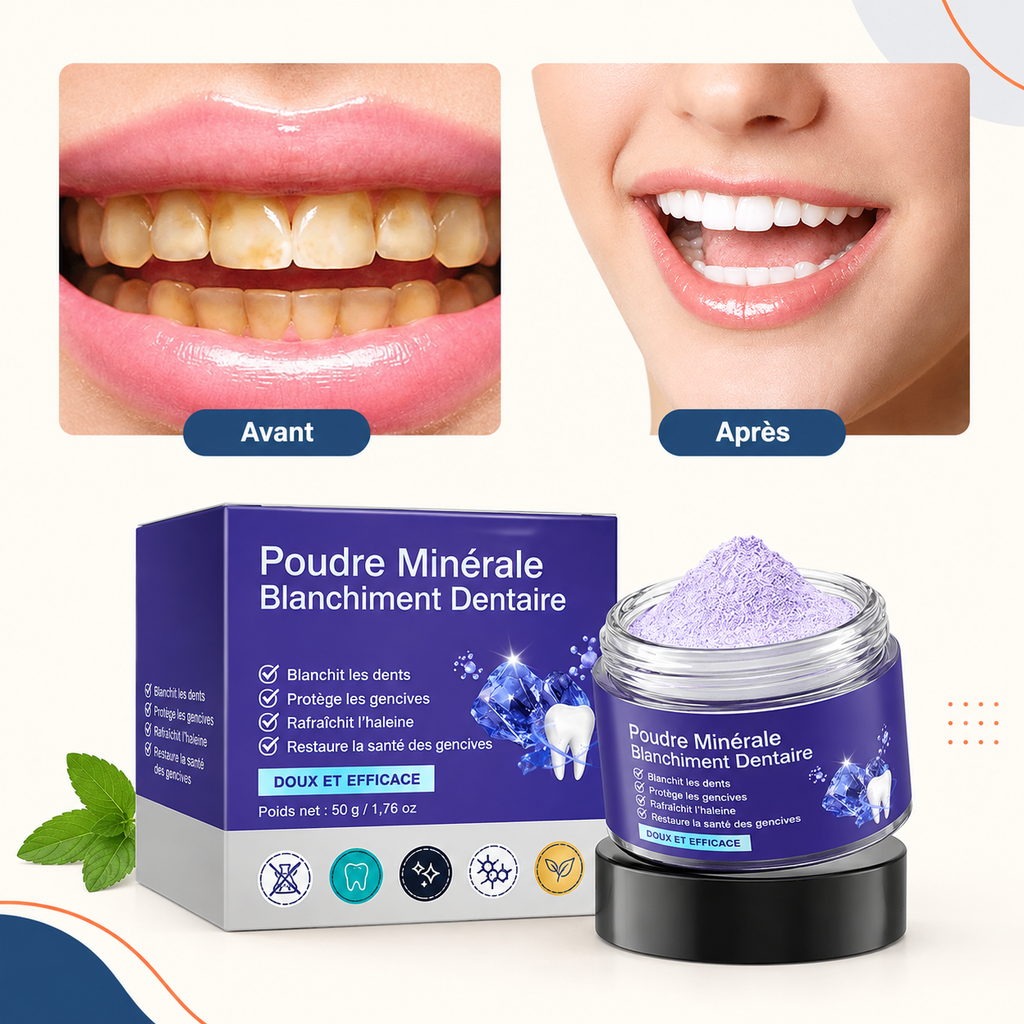 Poudre Minérale Dentaire – Pour Restauration & Soin des Dents