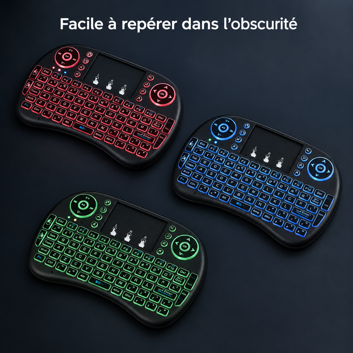 Mini Clavier Sans Fil avec Souris Intégrée – Compact & Universel