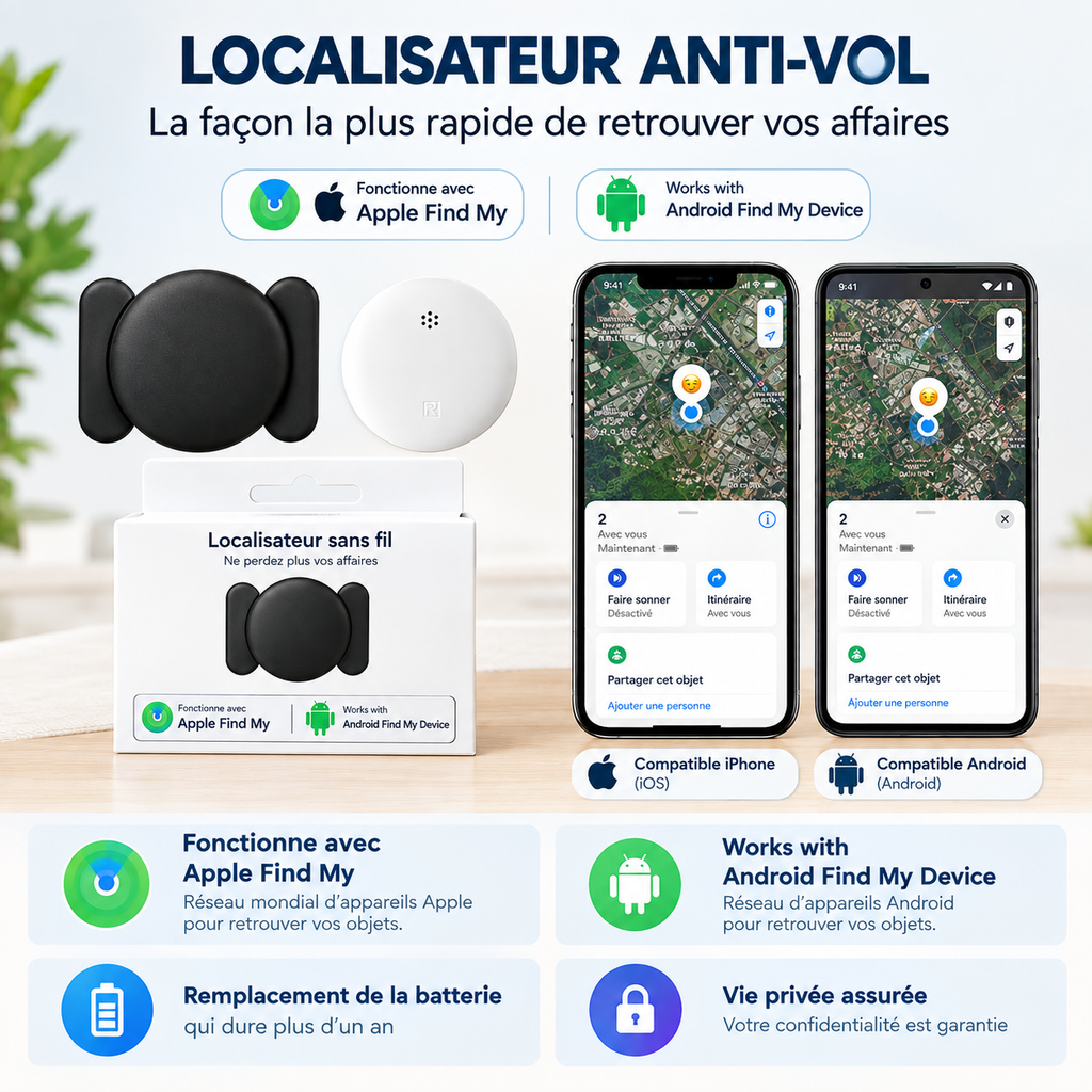 F10 — Traceur intelligent anti-perte & antivol