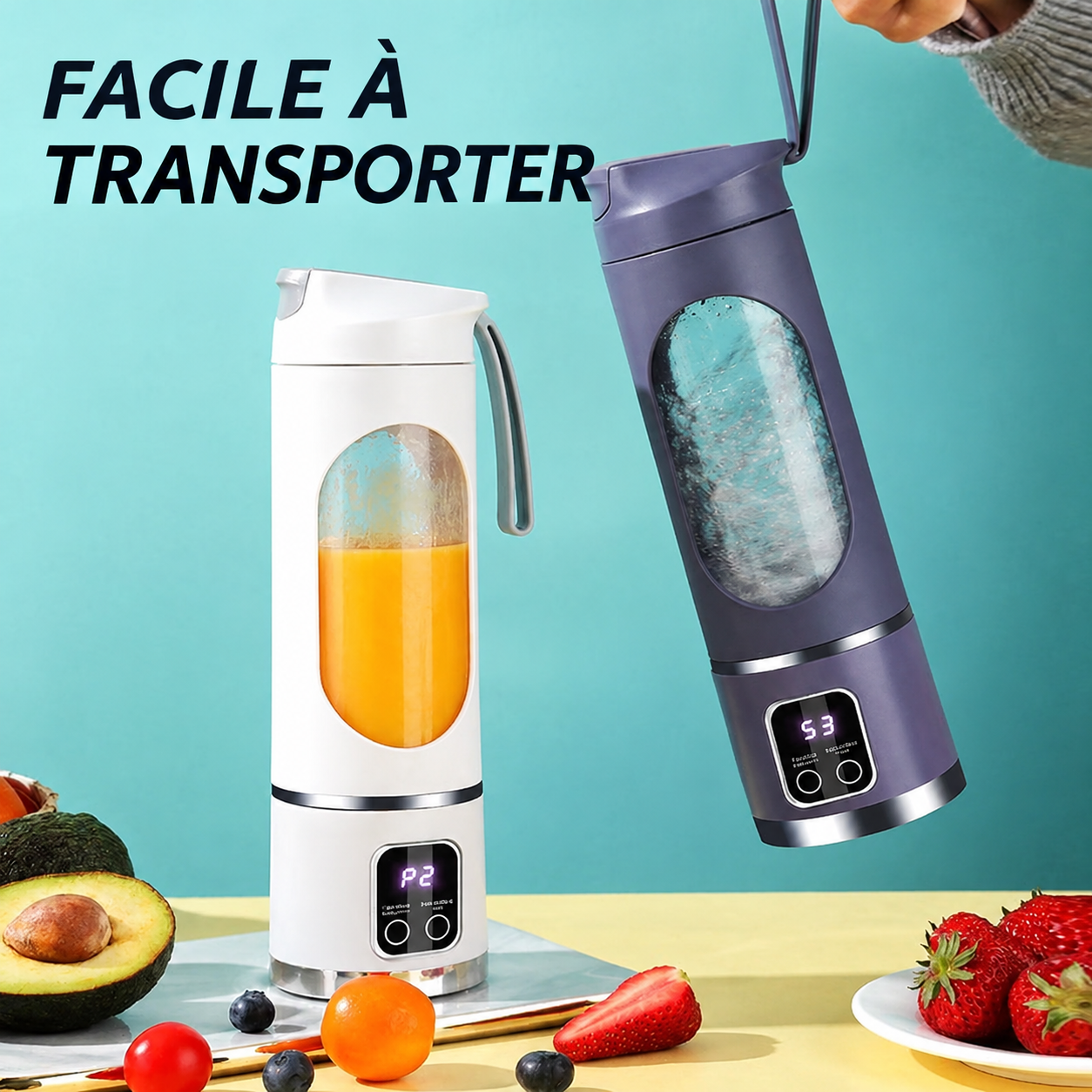 Mini Blender Portable Rechargeable – Smoothies, Jus & Shakes