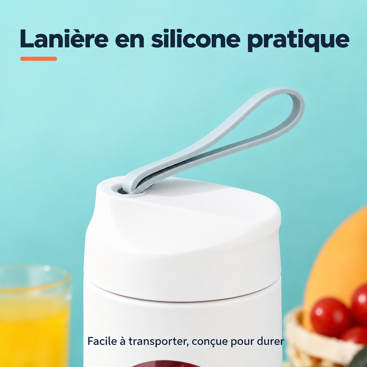 Mini Blender Portable Rechargeable – 2026 Amélioré & Facile à Nettoyer – Smoothies, Jus & Shakes