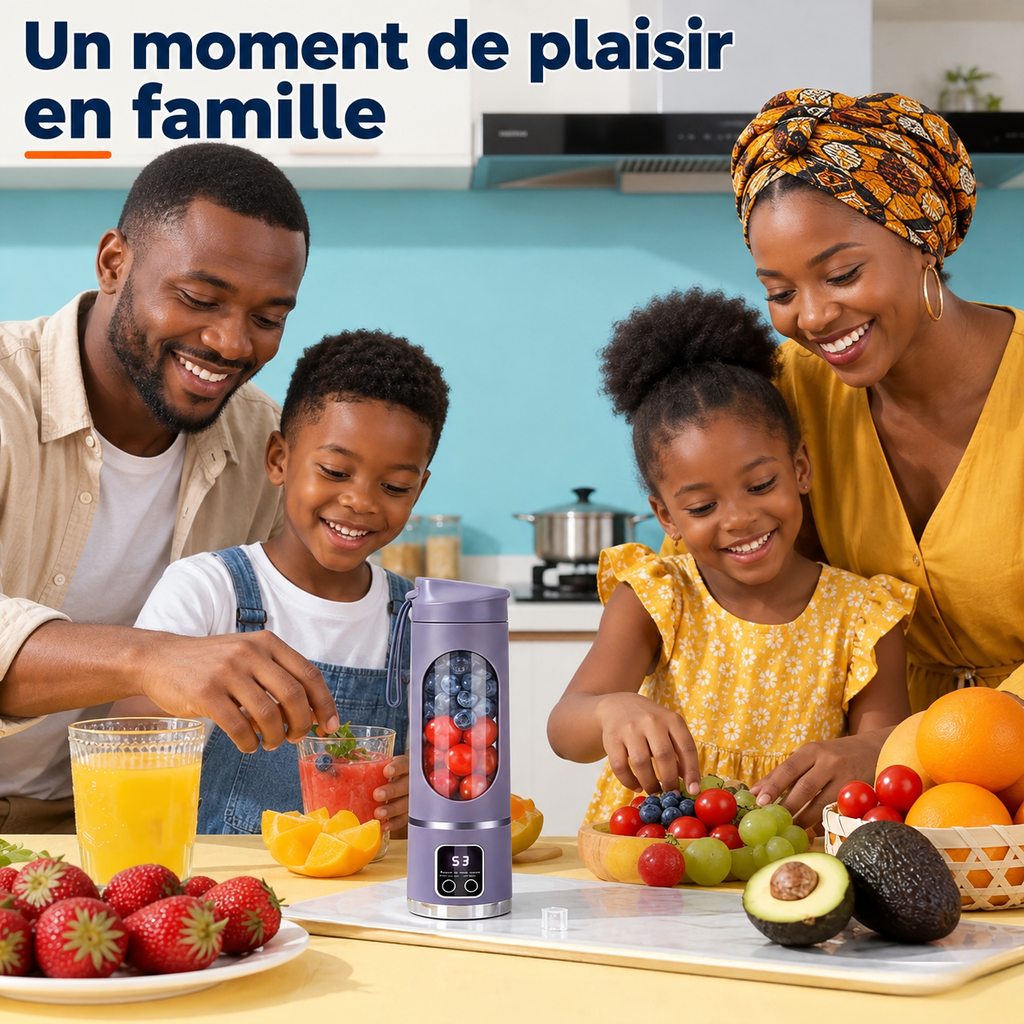 Mini Blender Portable Rechargeable – Smoothies, Jus & Shakes